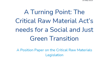 Critical Raw Materials Act's need for a social and just green transition